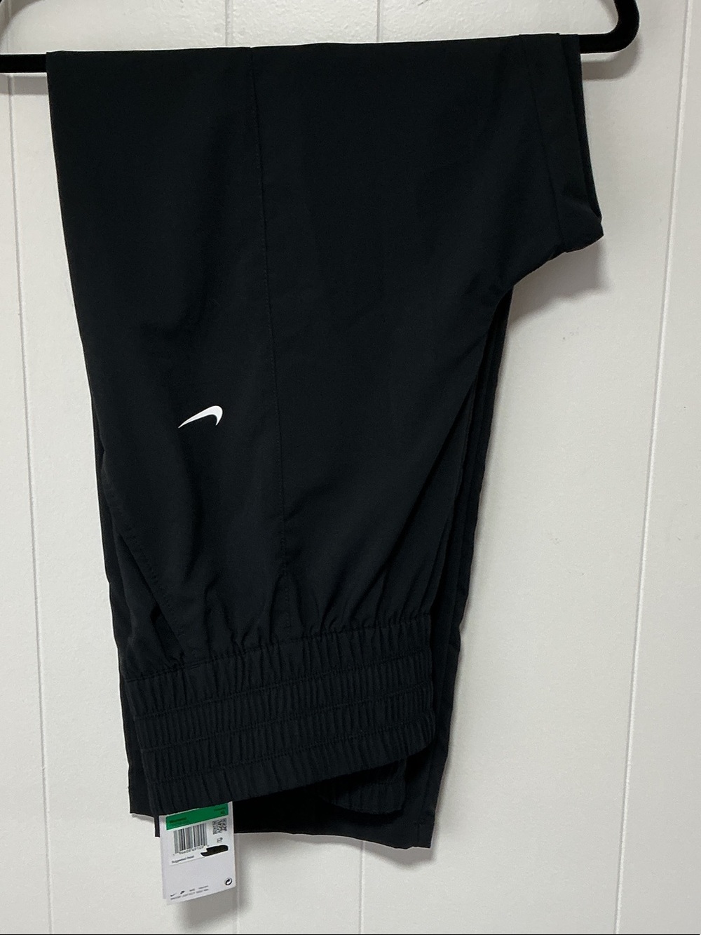Nike Black Athletic pants with White Swoosh Logo NWT